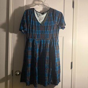EUC Torrid checker print dress w pockets size 0